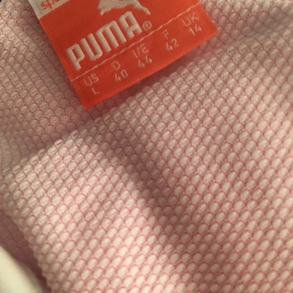 Puma Pink Short Sleeve Polo Shirt - Picture 5 of 7